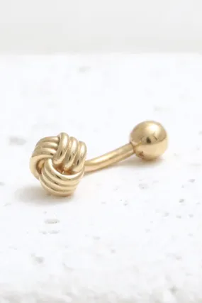 18K 14K Solid Gold Snug Rook Eyebrow Navel Daith Banana Curved Earring Barbell Piercing