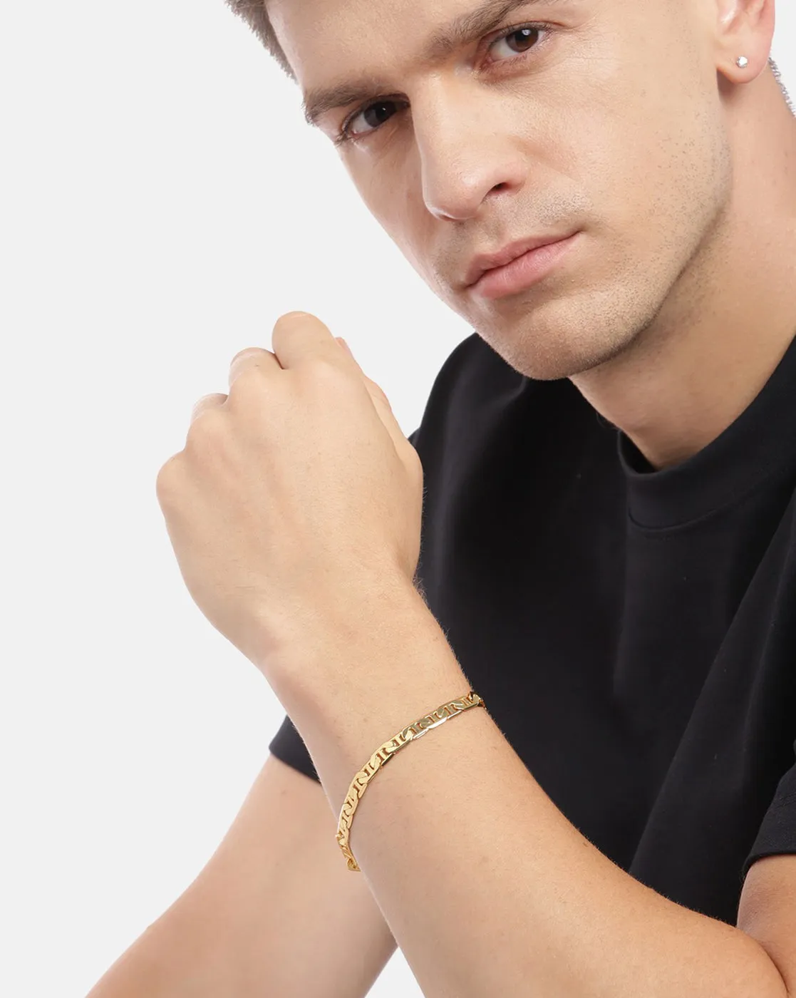 18kt Gold Plated Stylish link Bracelet for men