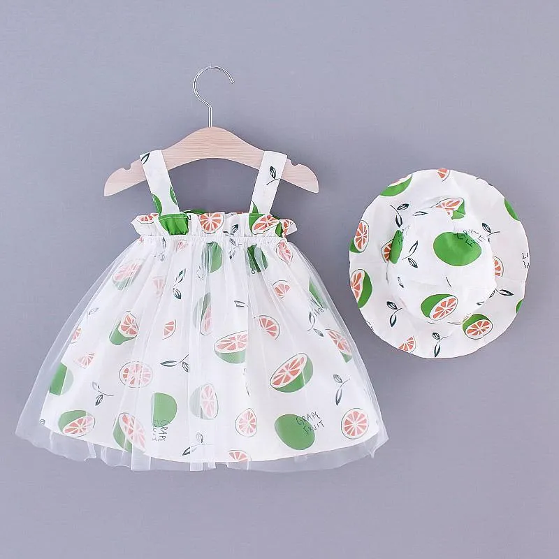 2-piece Pretty Dress with Hat Wholesale children's clothing