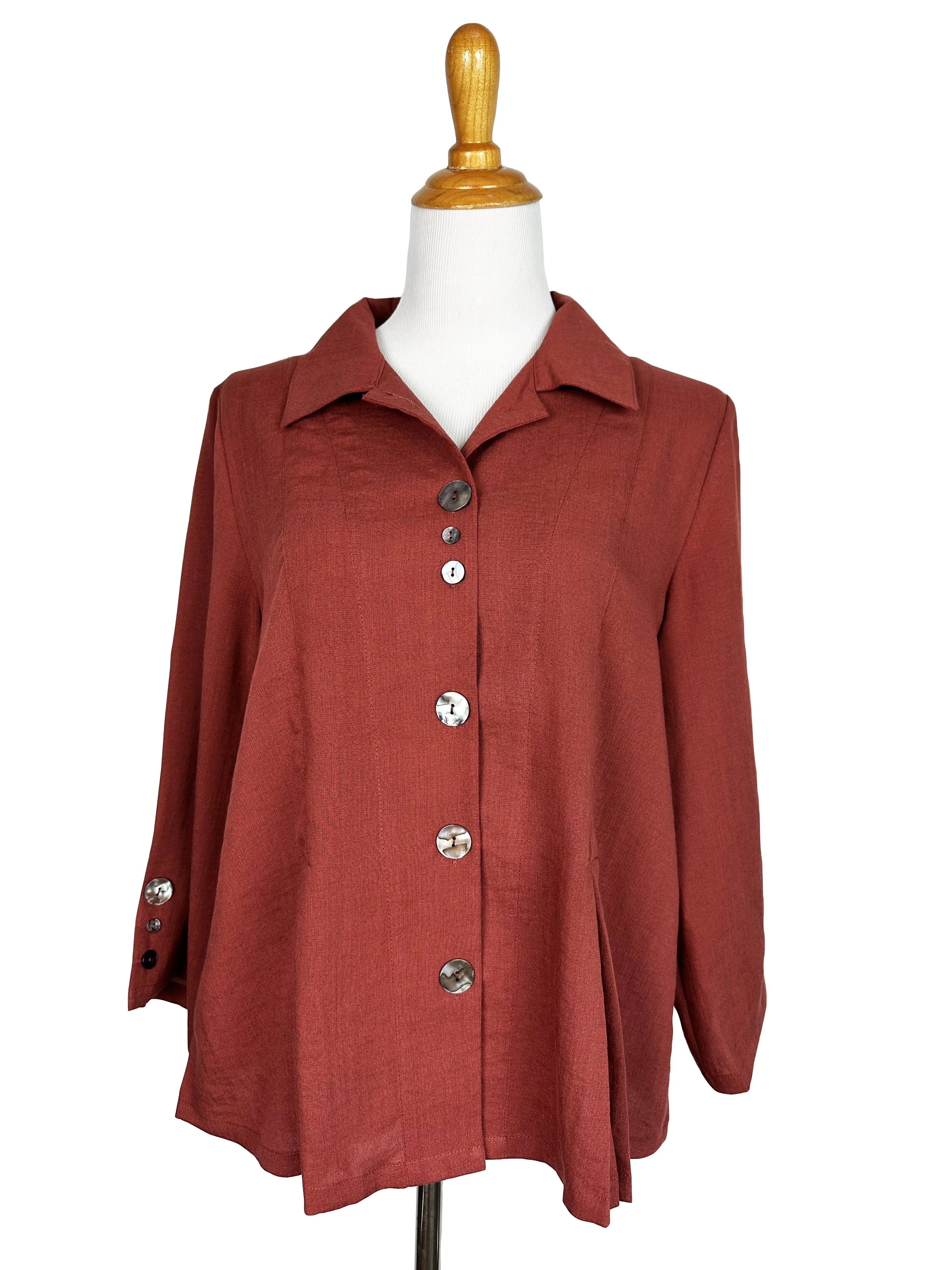 AA392 - Nadine Linen Blouse