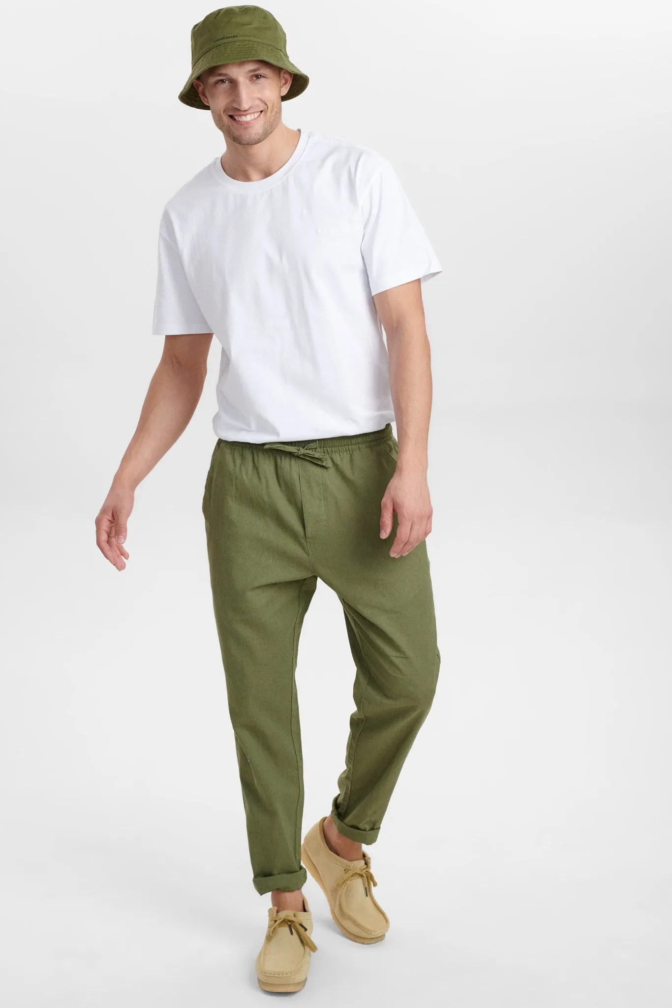 AKJULIUS LINEN PANT - Olivine