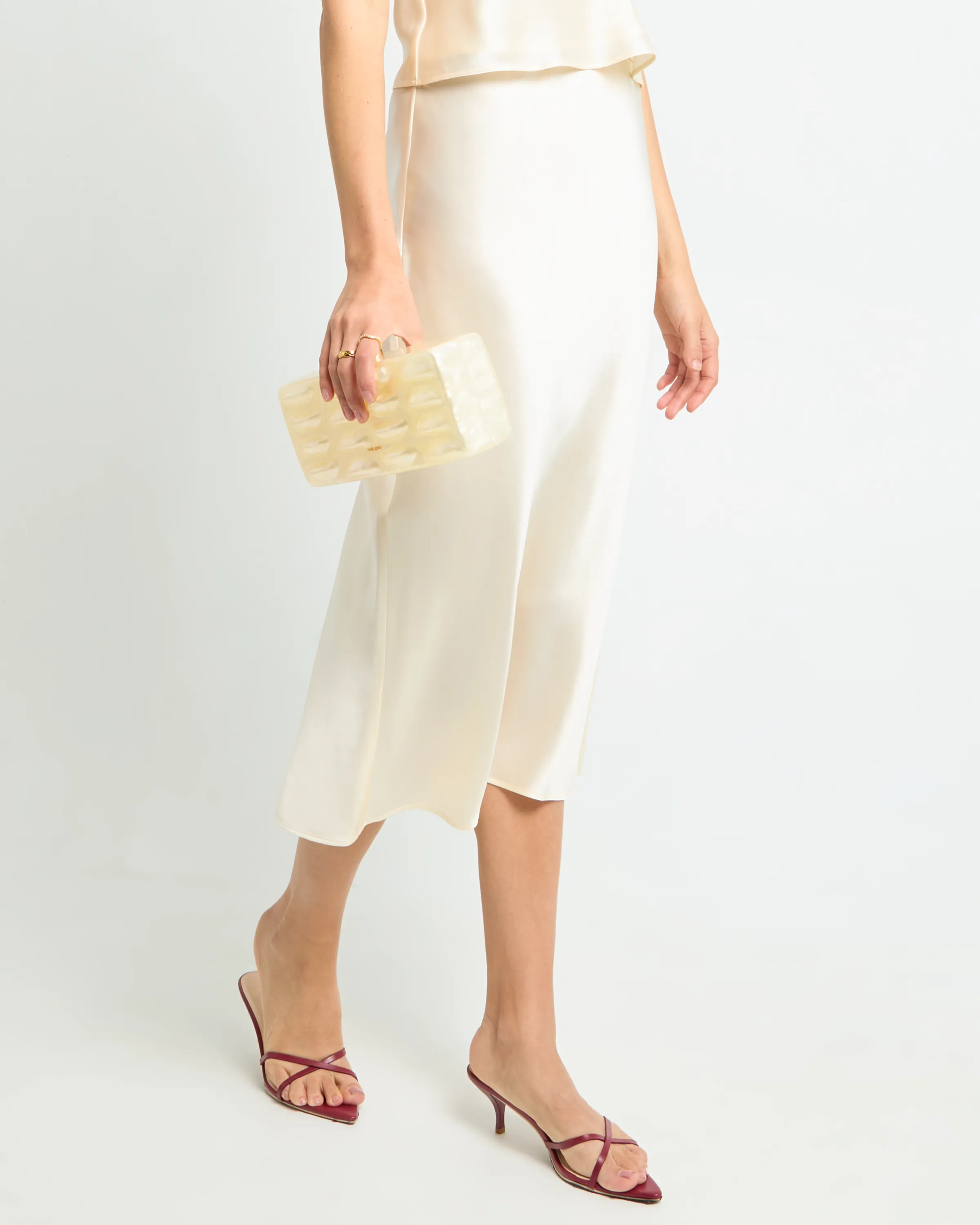 Alaia Silk Midi Skirt