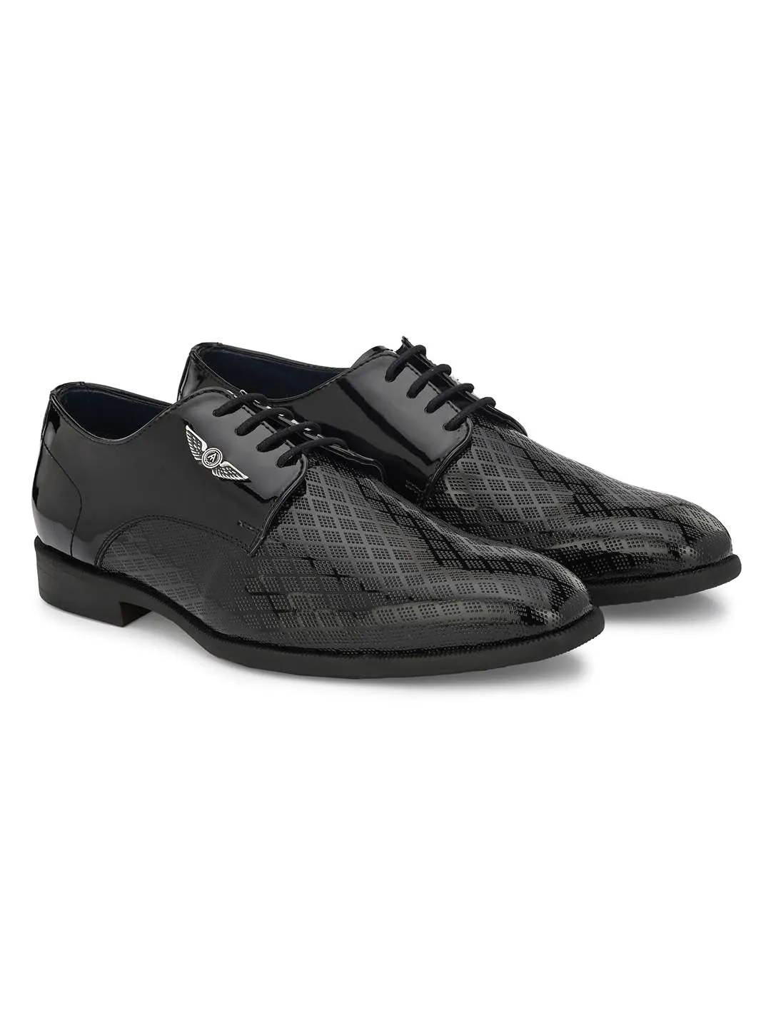 Alberto Torresi Black Patent Synthetic formal Shoes