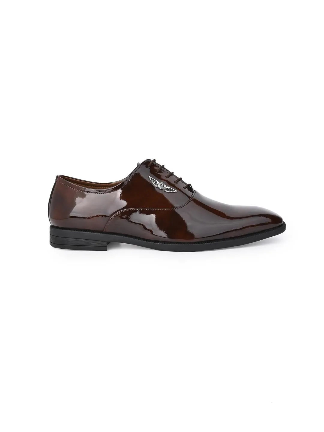 Alberto Torresi Brown Patent Lace up Formal Shoes