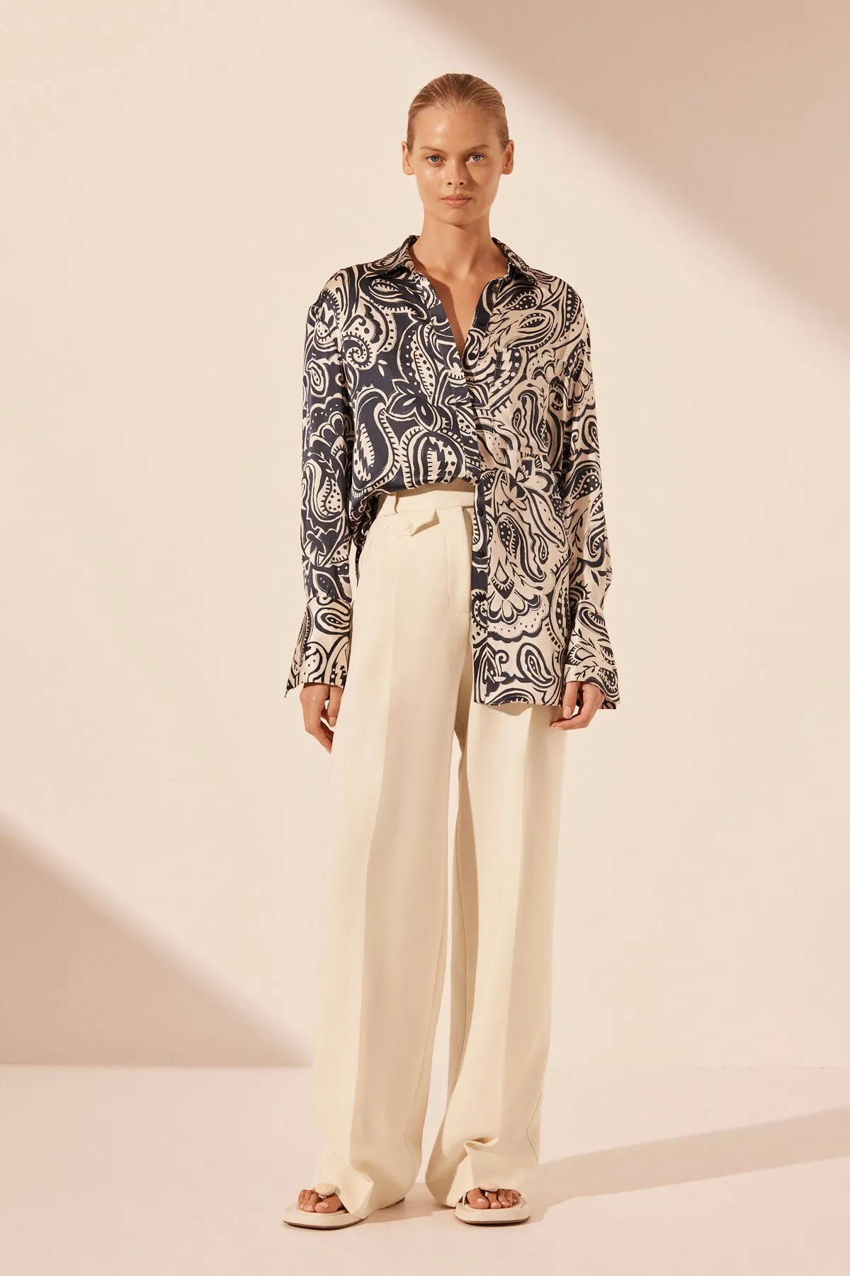 ANTHEA SILK RELAXED SHIRT