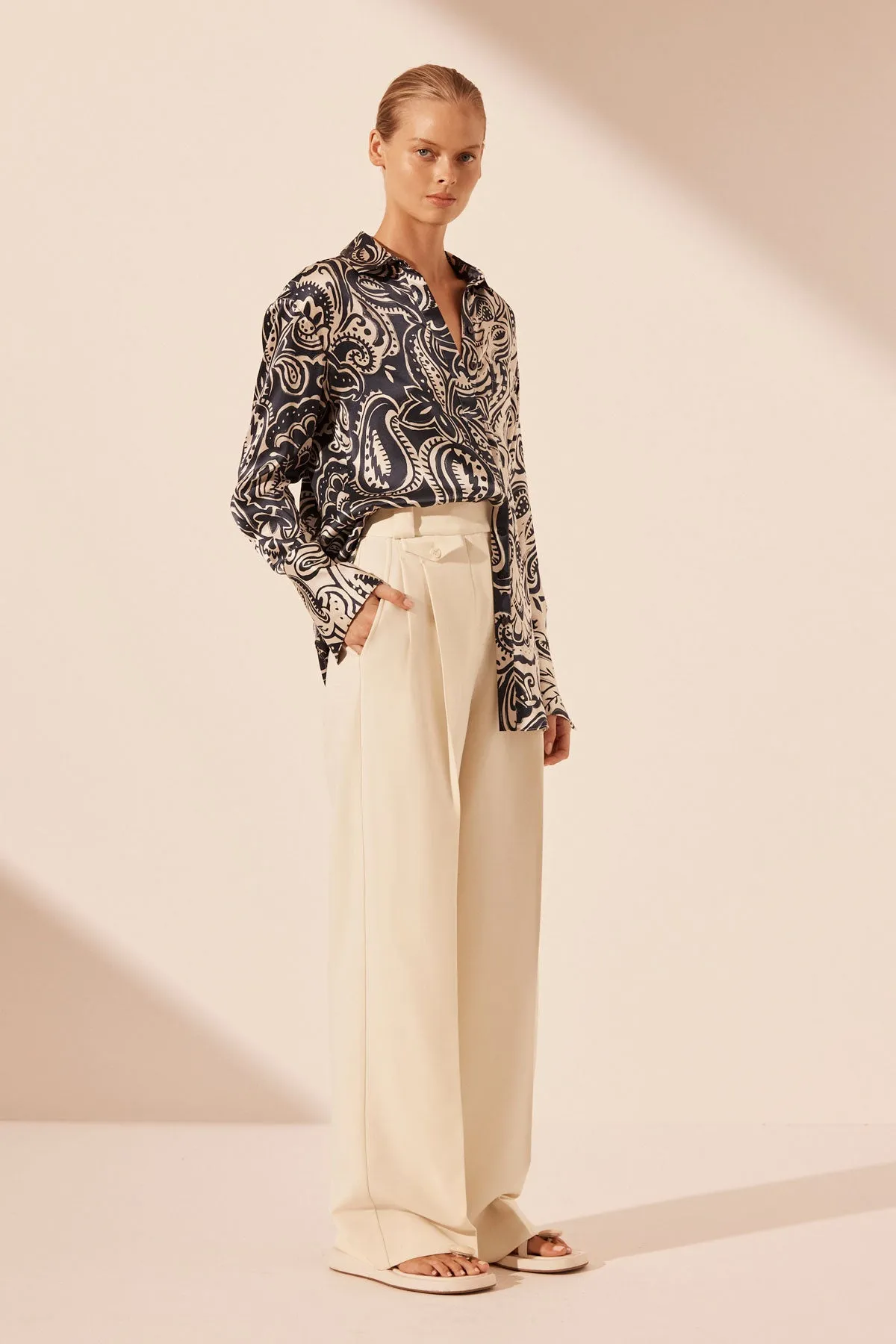 ANTHEA SILK RELAXED SHIRT