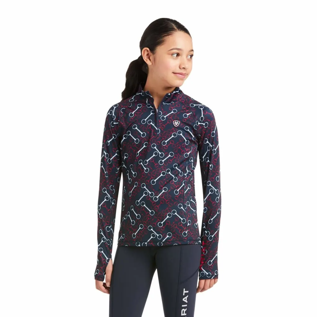 Ariat Youth 2.0 Lowell 1/4 Zip Baselayer Team Print