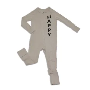 Bamboo 2-way Zippy Romper w/rollover cuffs (Porpoise)