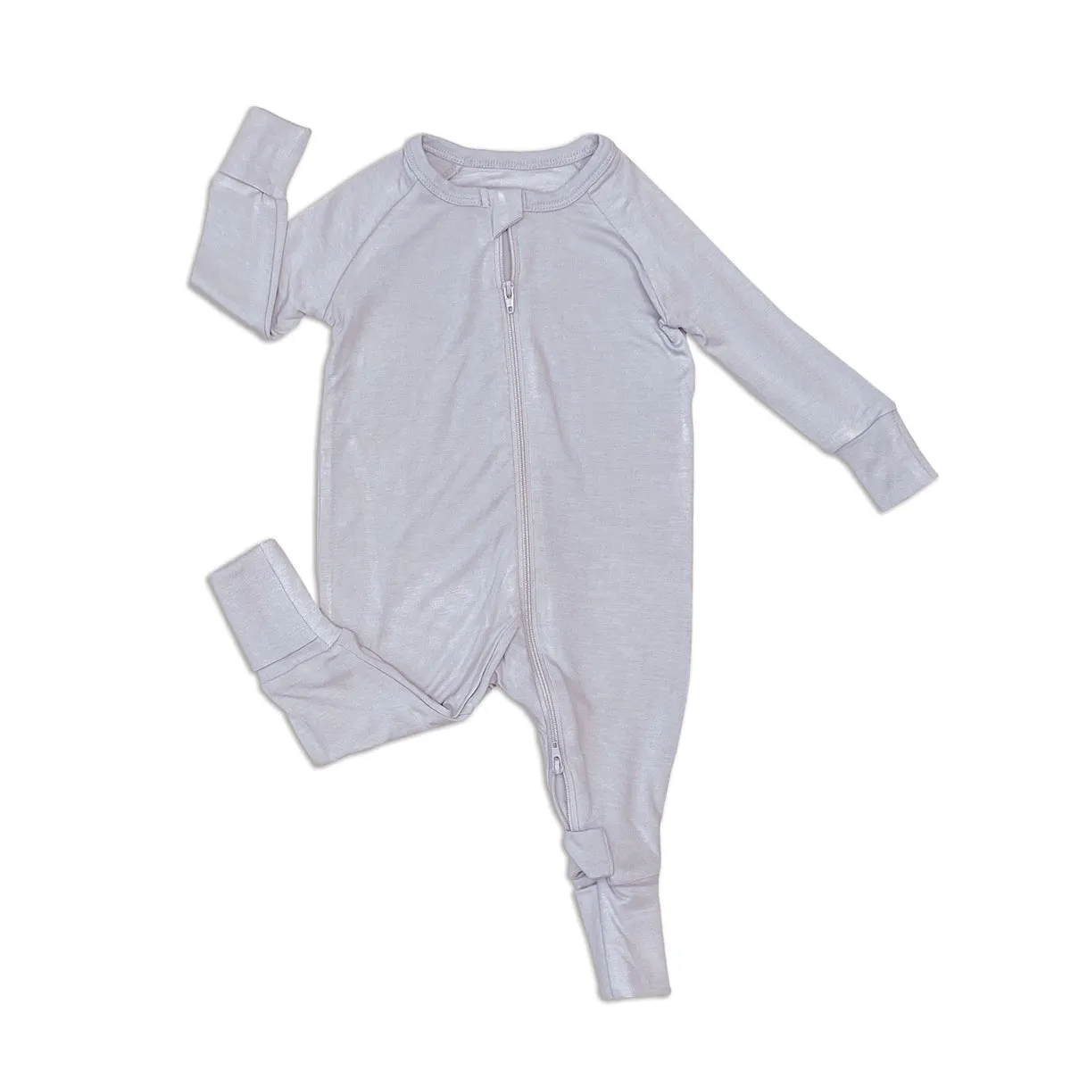 Bamboo 2-way Zippy Romper w/rollover cuffs (Shadow)