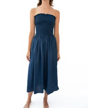 Bandeau Midi | Navy Linen