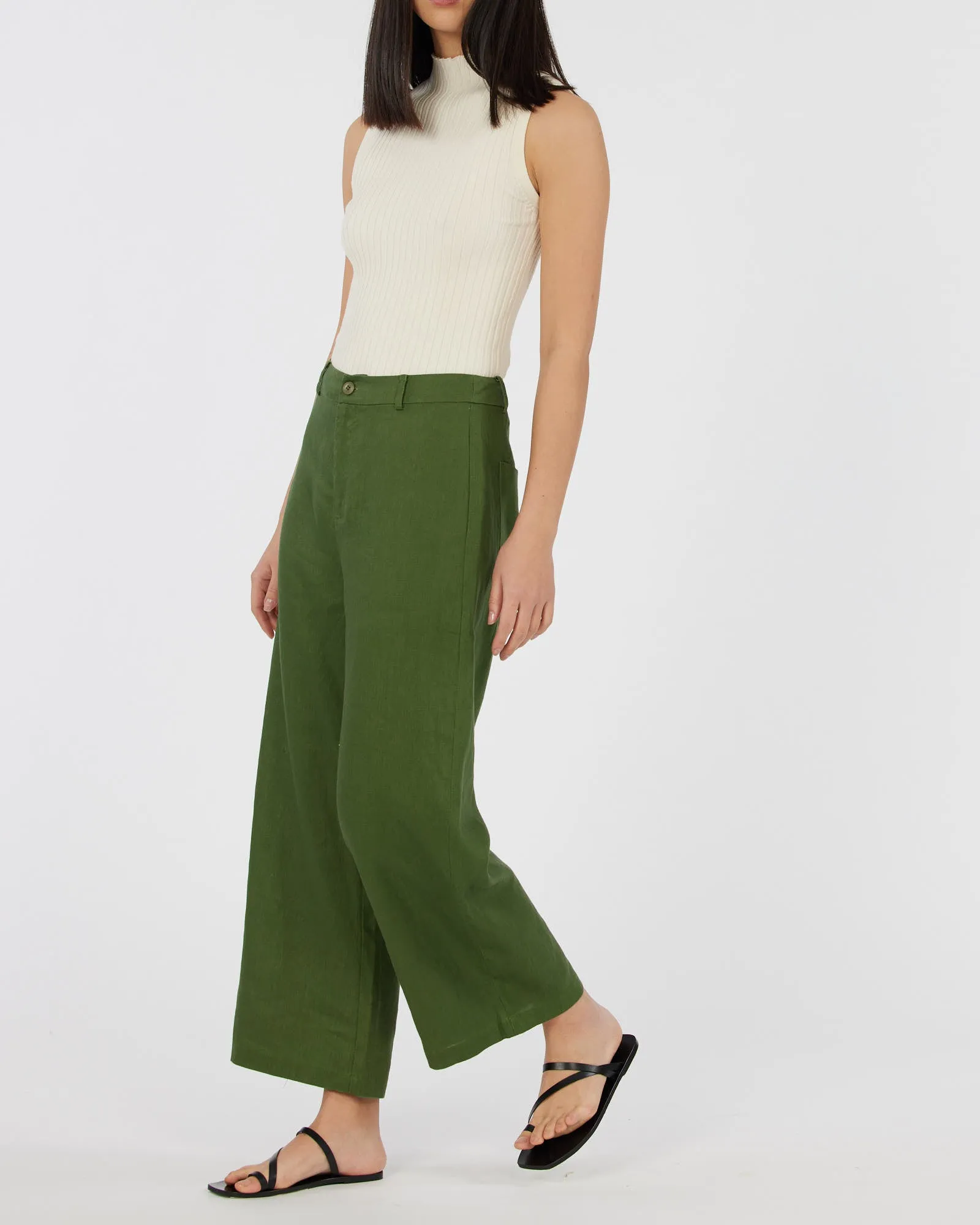 Barossa Linen Pant - Verdant