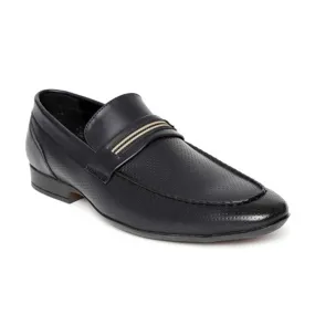 Black Punched Formal Loafers