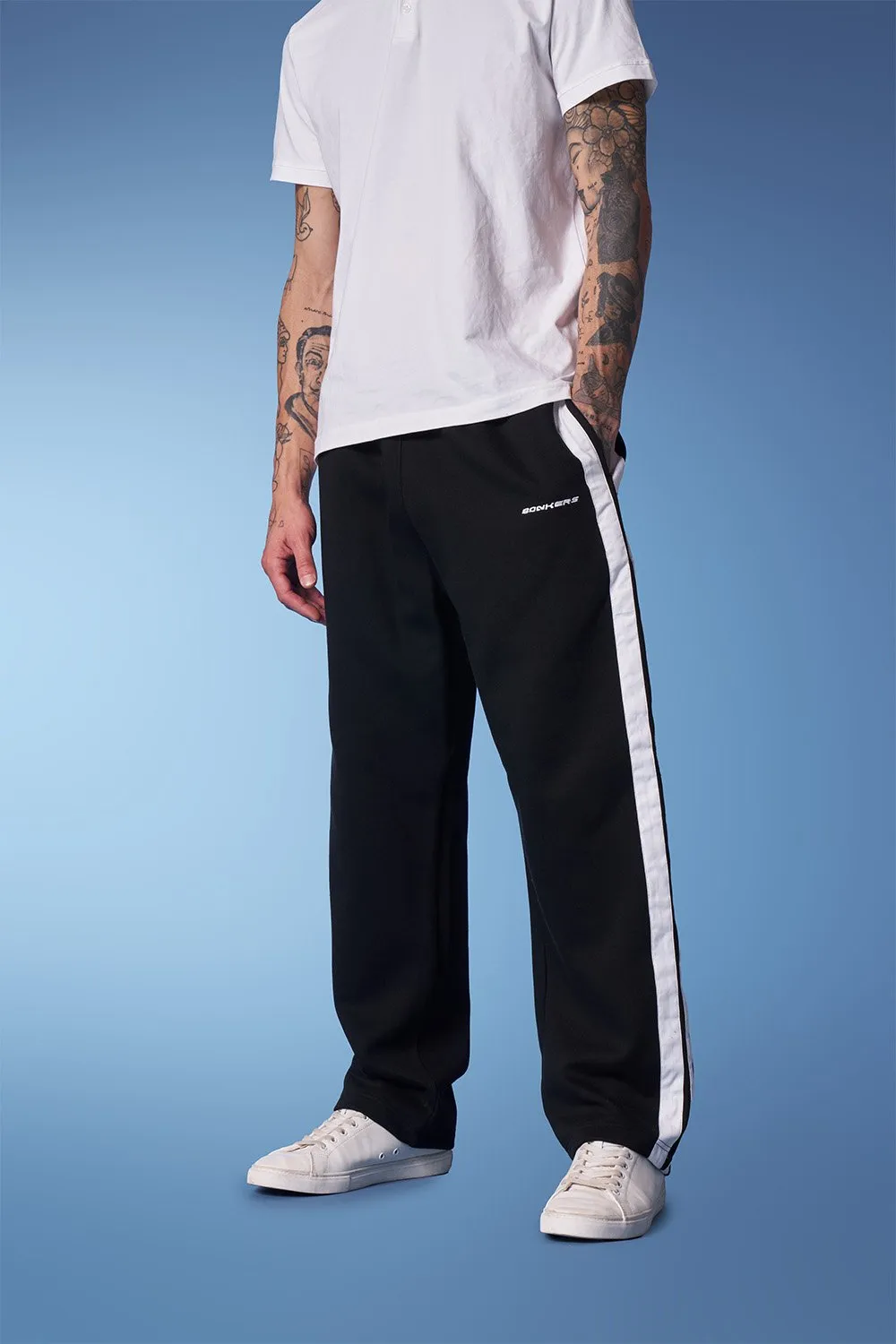 Black Sporty Straight Fit Pants