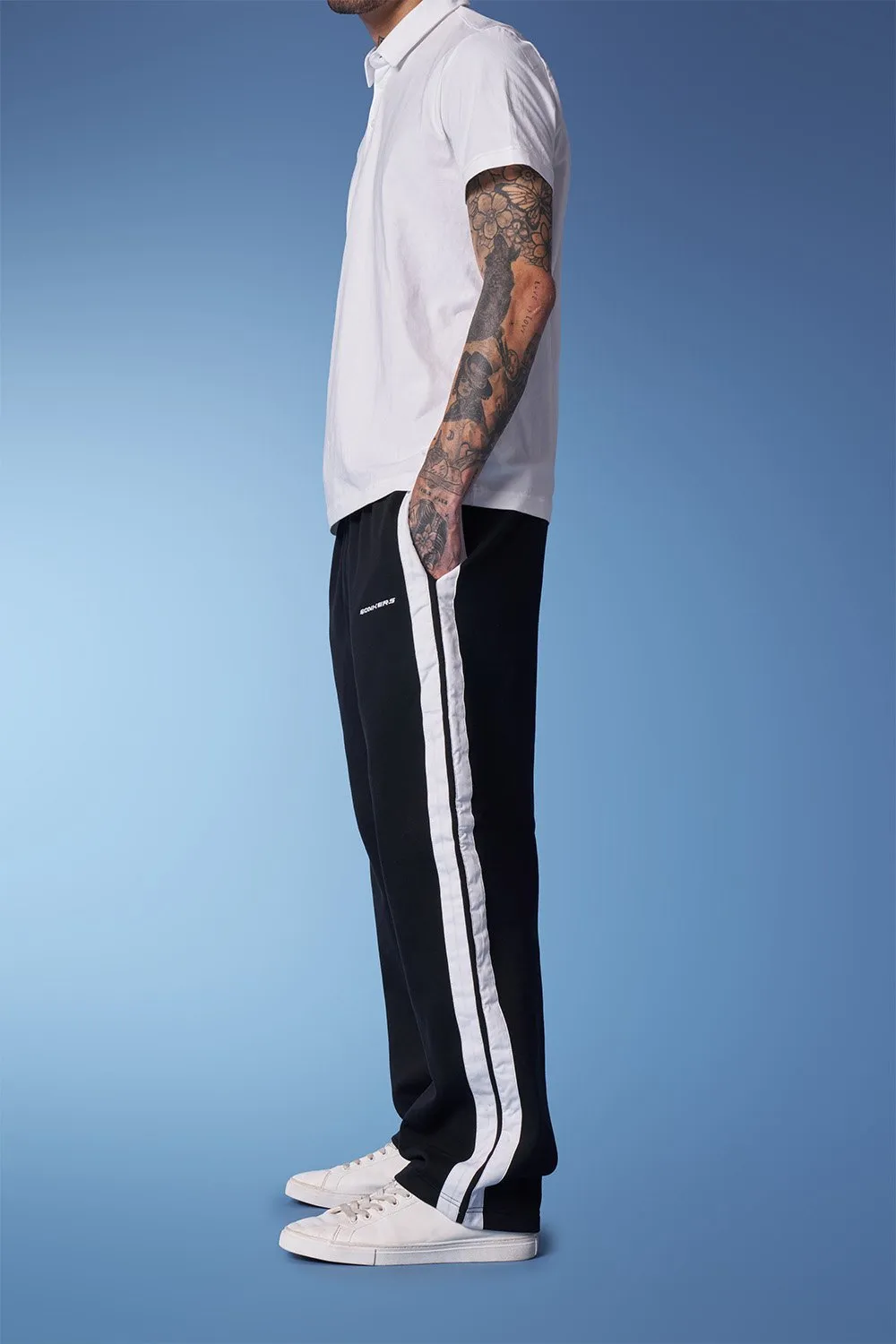 Black Sporty Straight Fit Pants