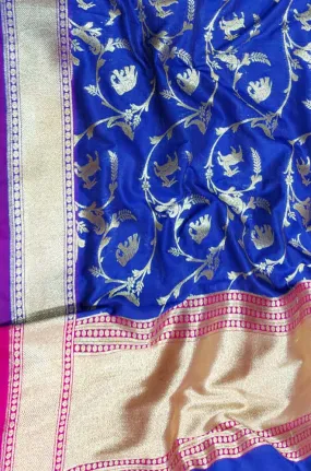 Blue Banarasi Silk Dupatta