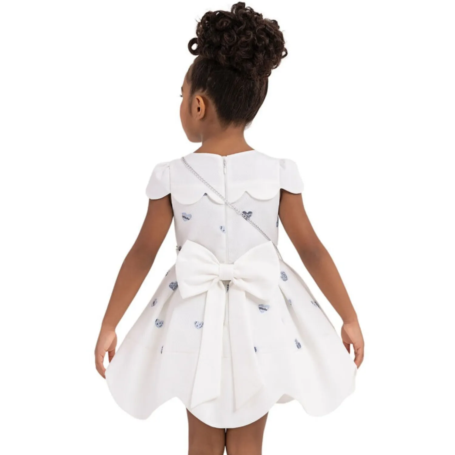 Blue Hearts Girls Formal Dress