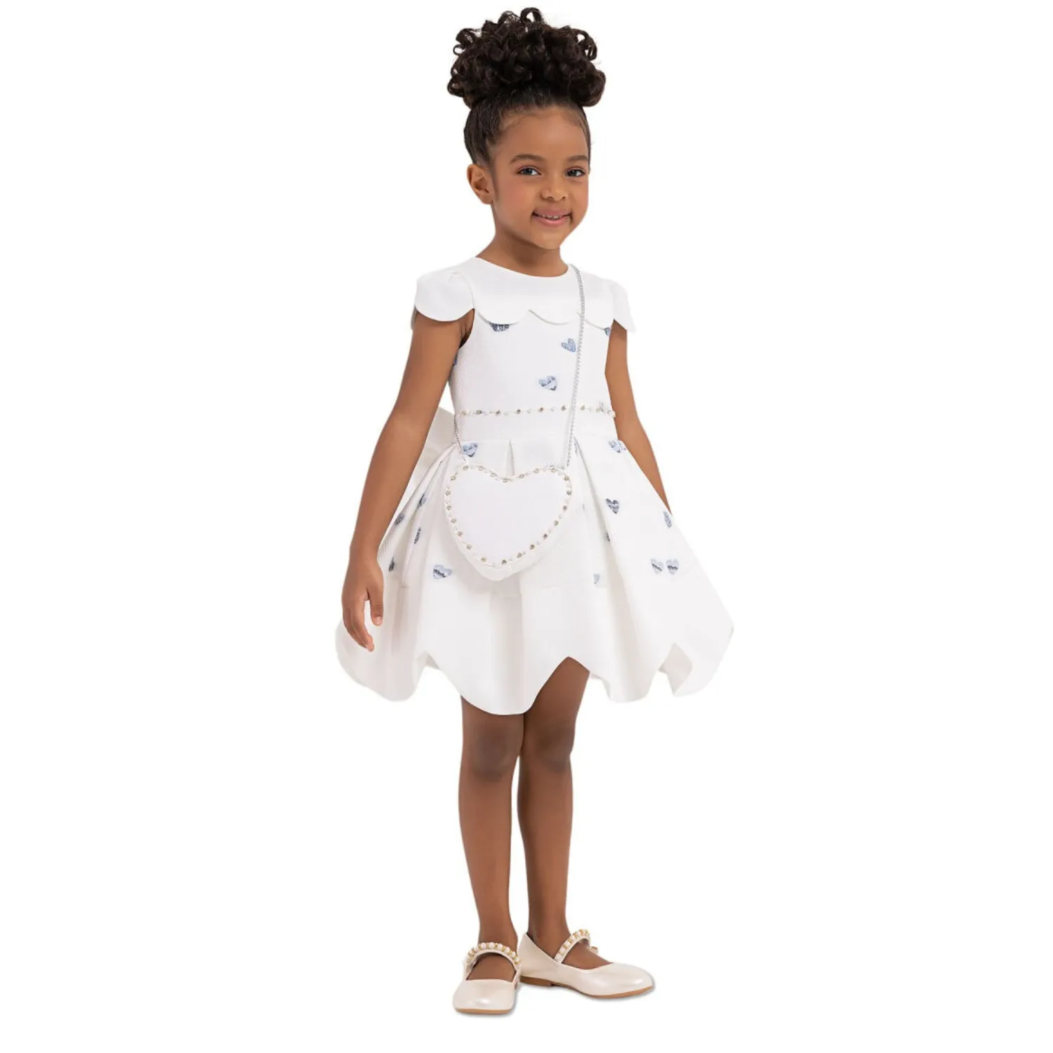 Blue Hearts Girls Formal Dress