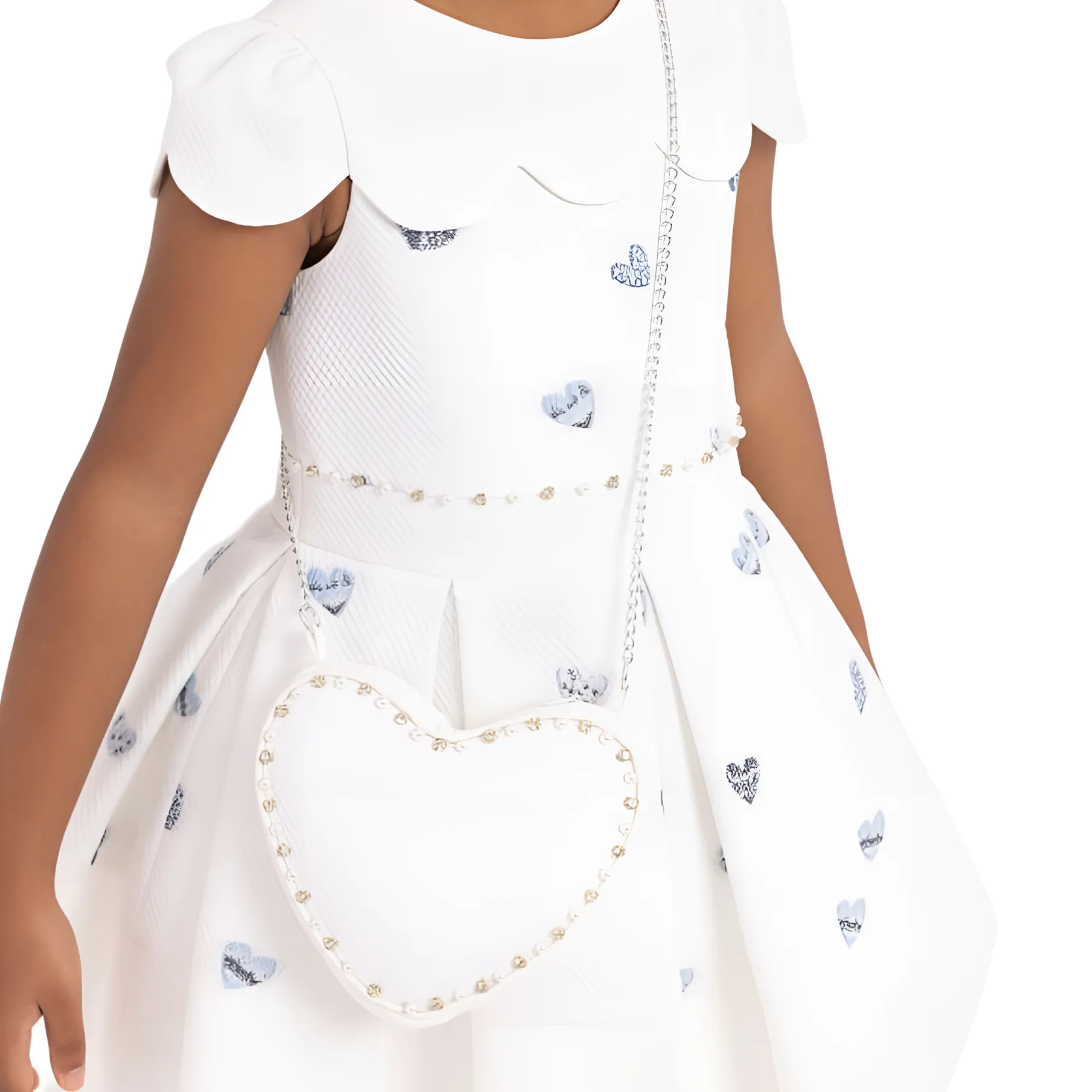 Blue Hearts Girls Formal Dress