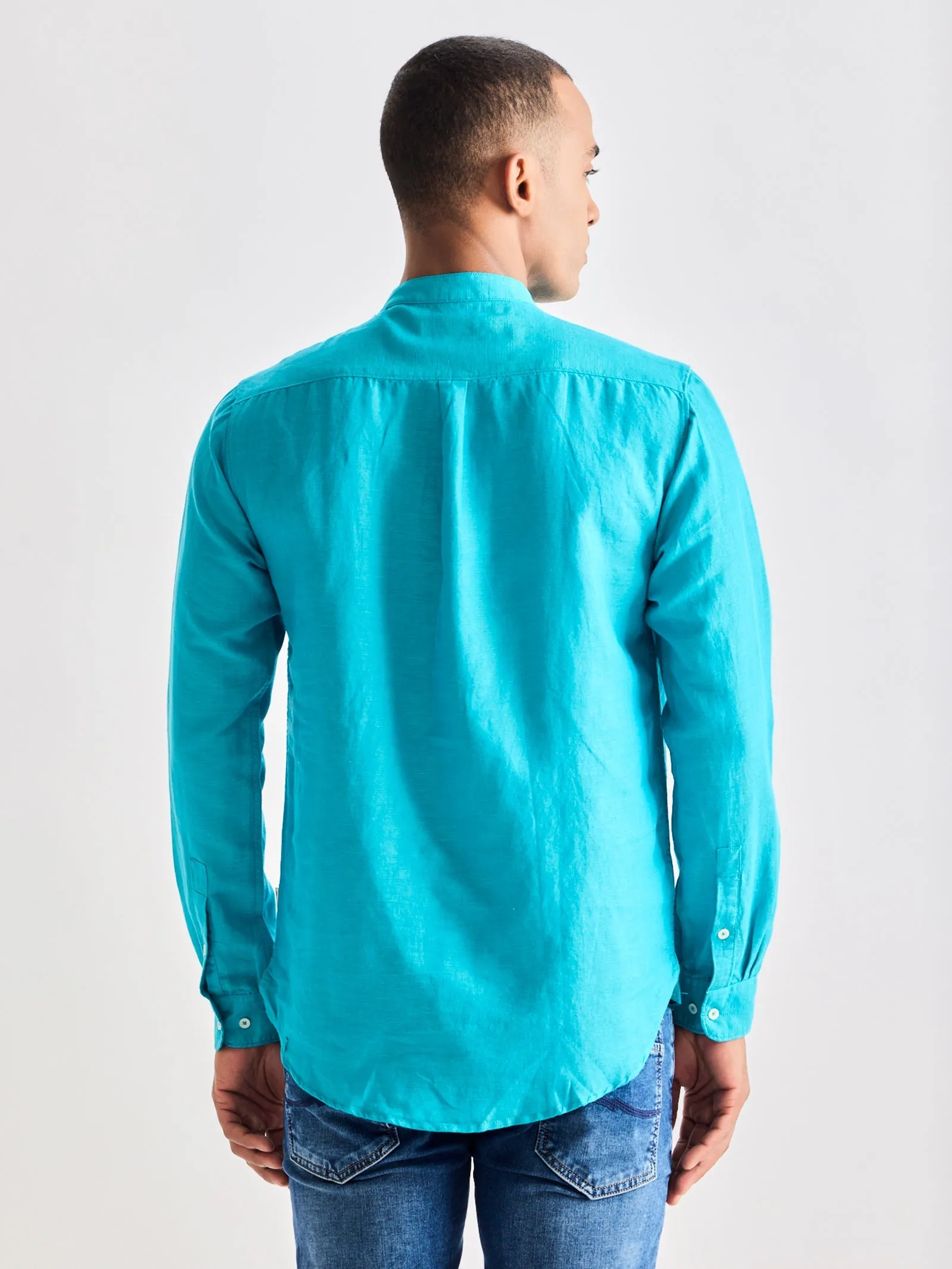 Blue Linen Kurta