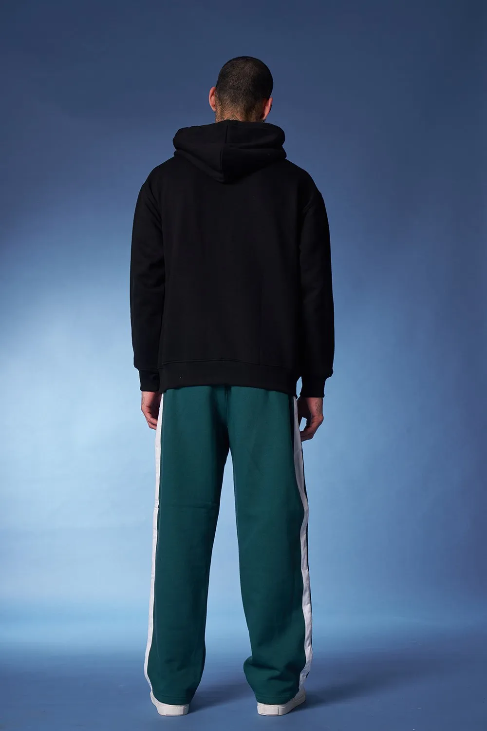 Bottle Green Sporty Straight Fit Pants