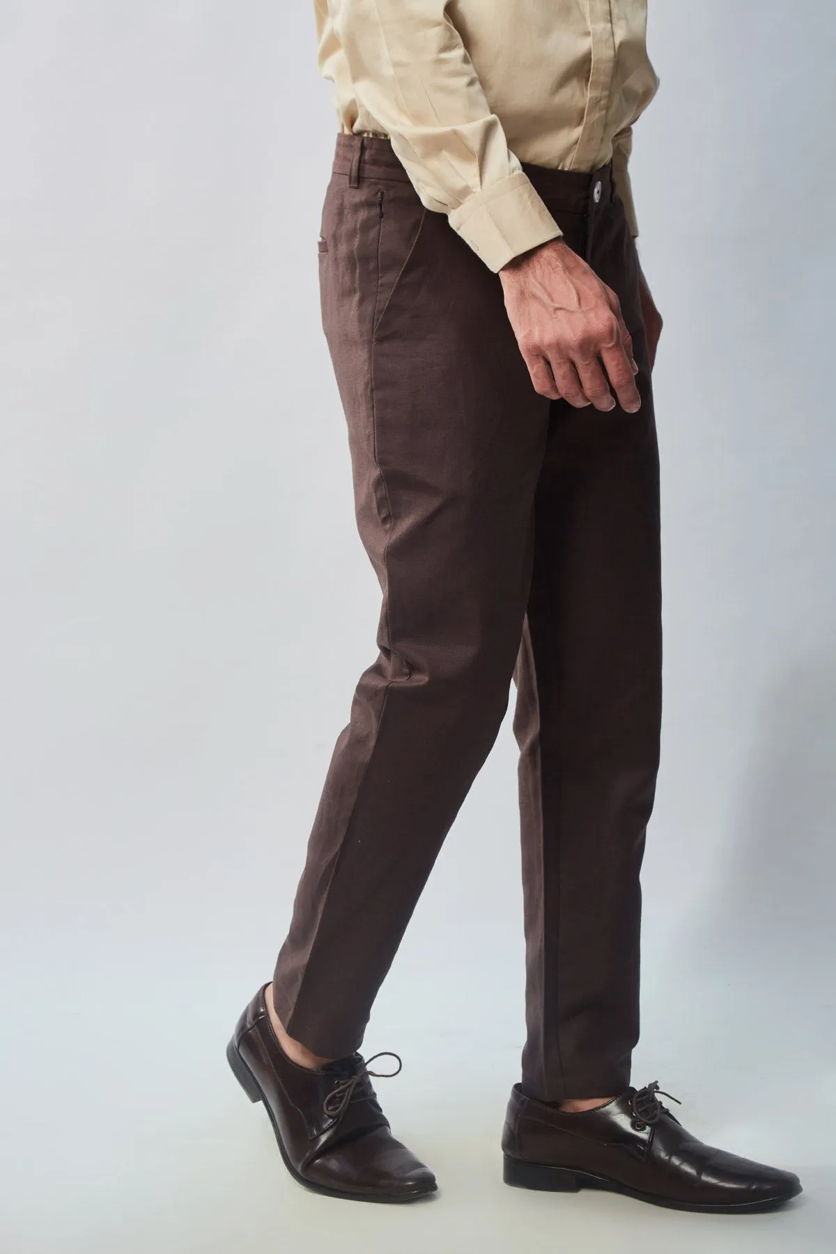 Brown Linen Trouser