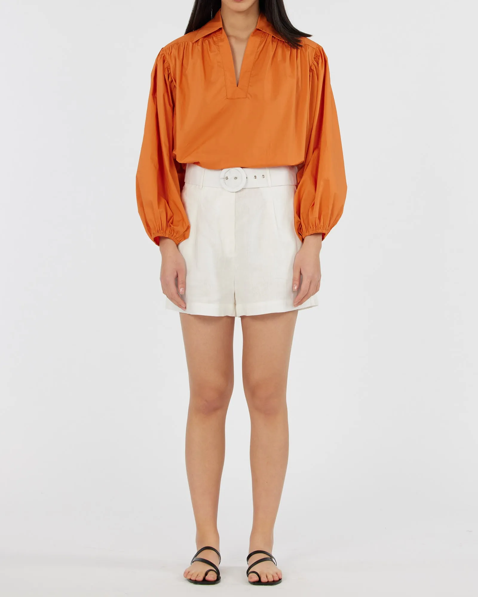 Brydie Linen Short - White