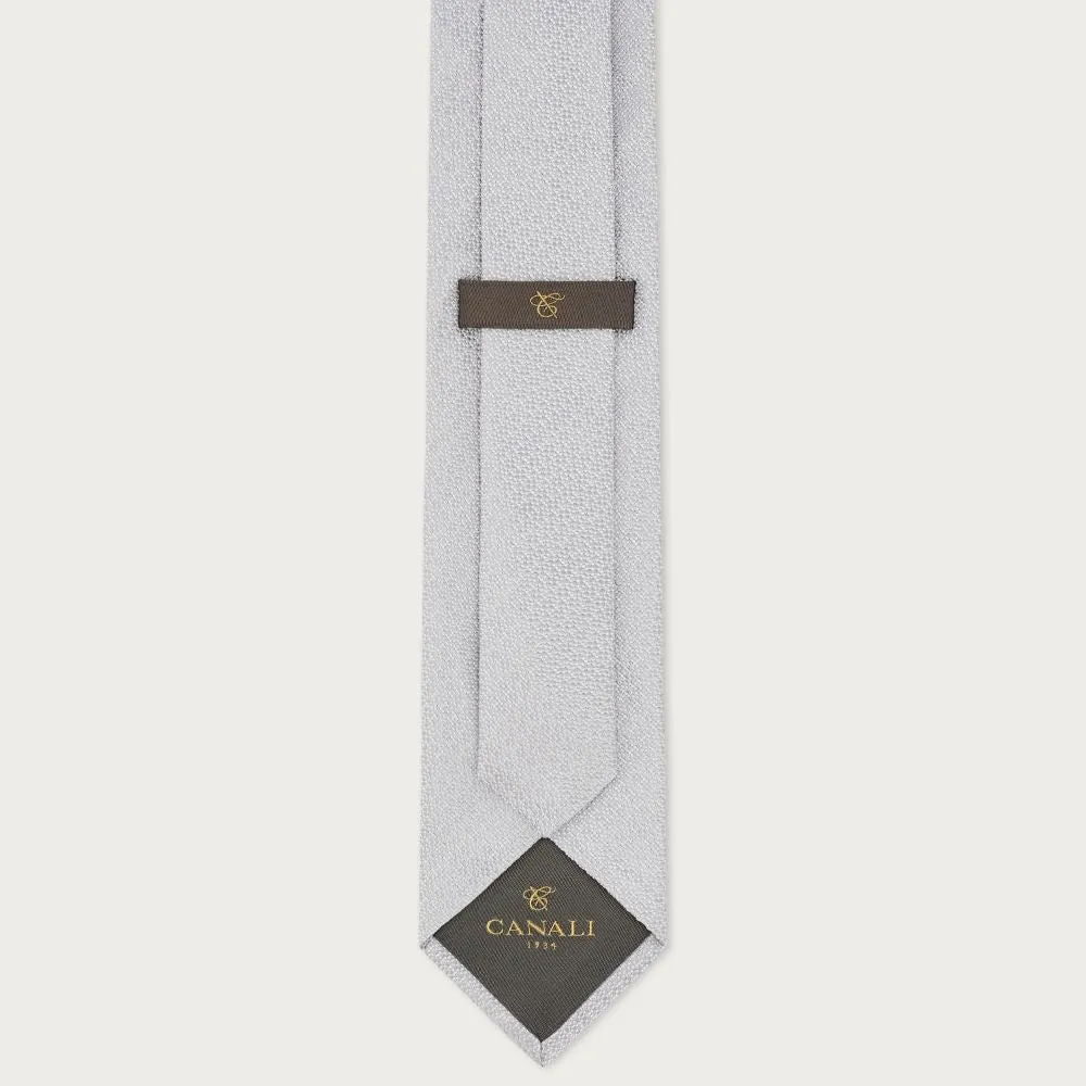 Canali Grey Silk Tie