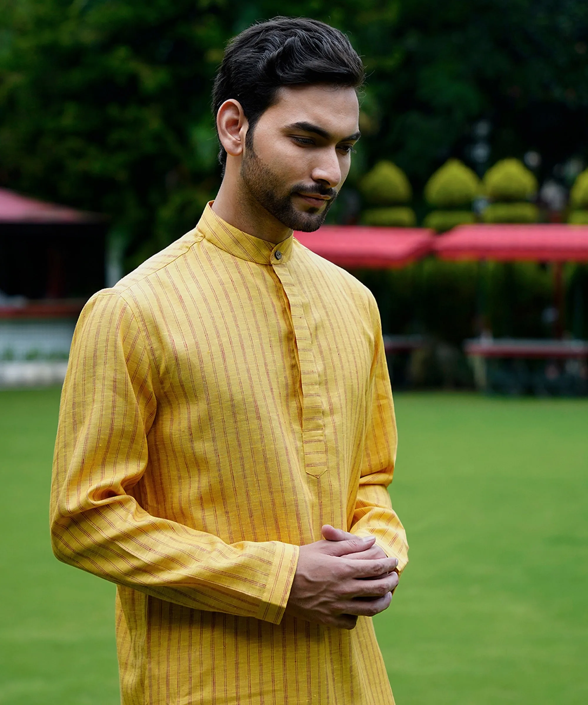 Canary Linen Kurta