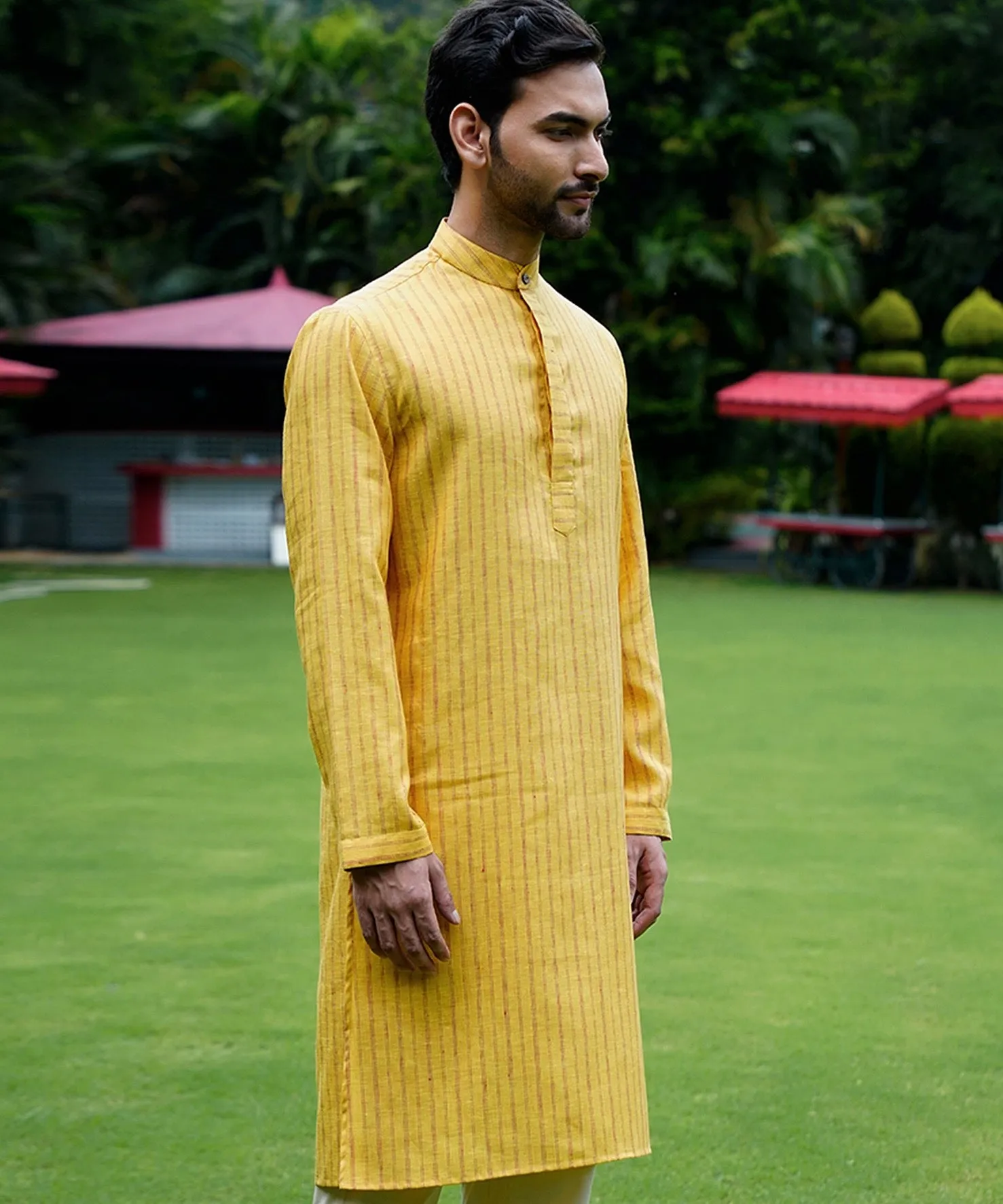 Canary Linen Kurta