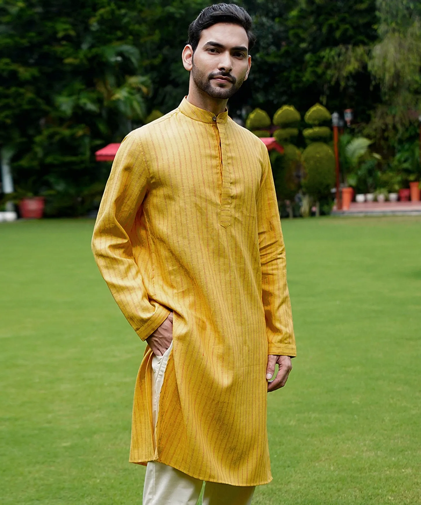 Canary Linen Kurta