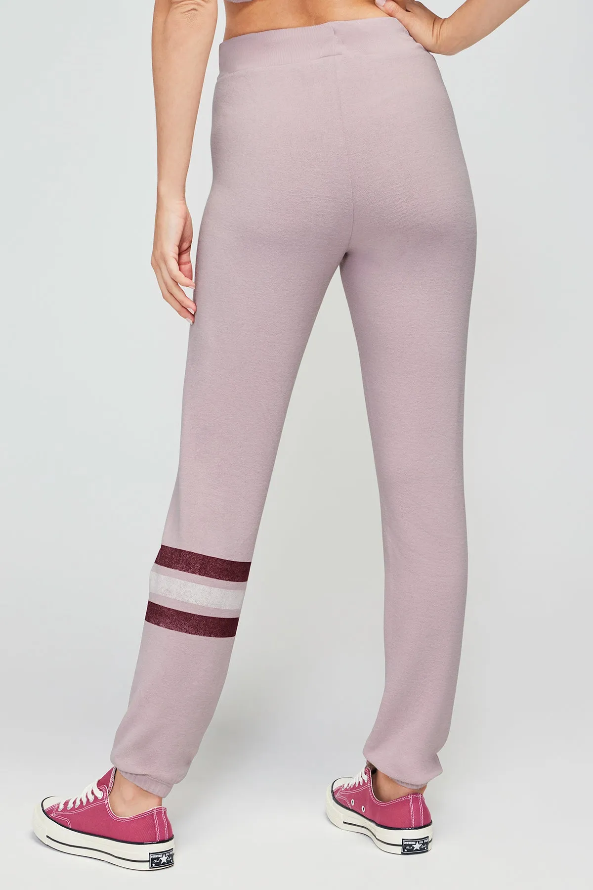 Candy Stripe Echo Sweats | Burnished Lilac