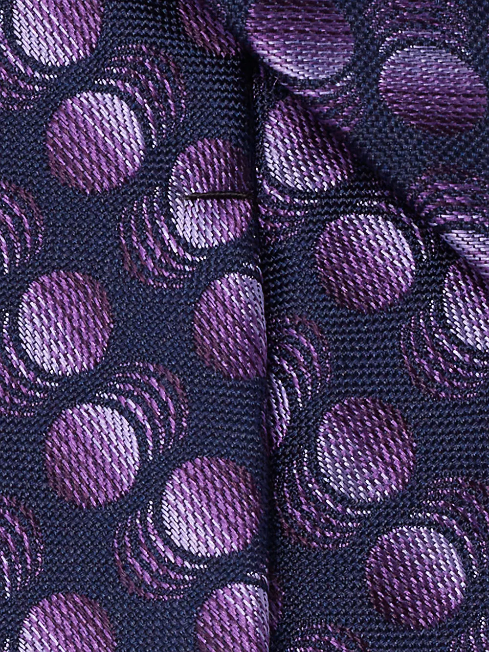 Circles Woven Silk Tie - Purple