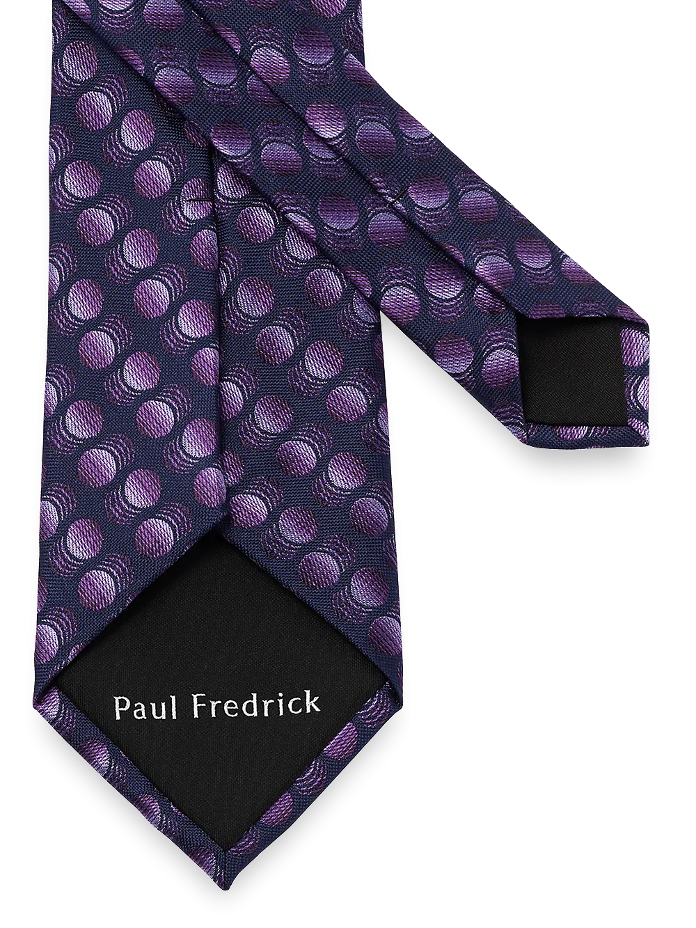 Circles Woven Silk Tie - Purple