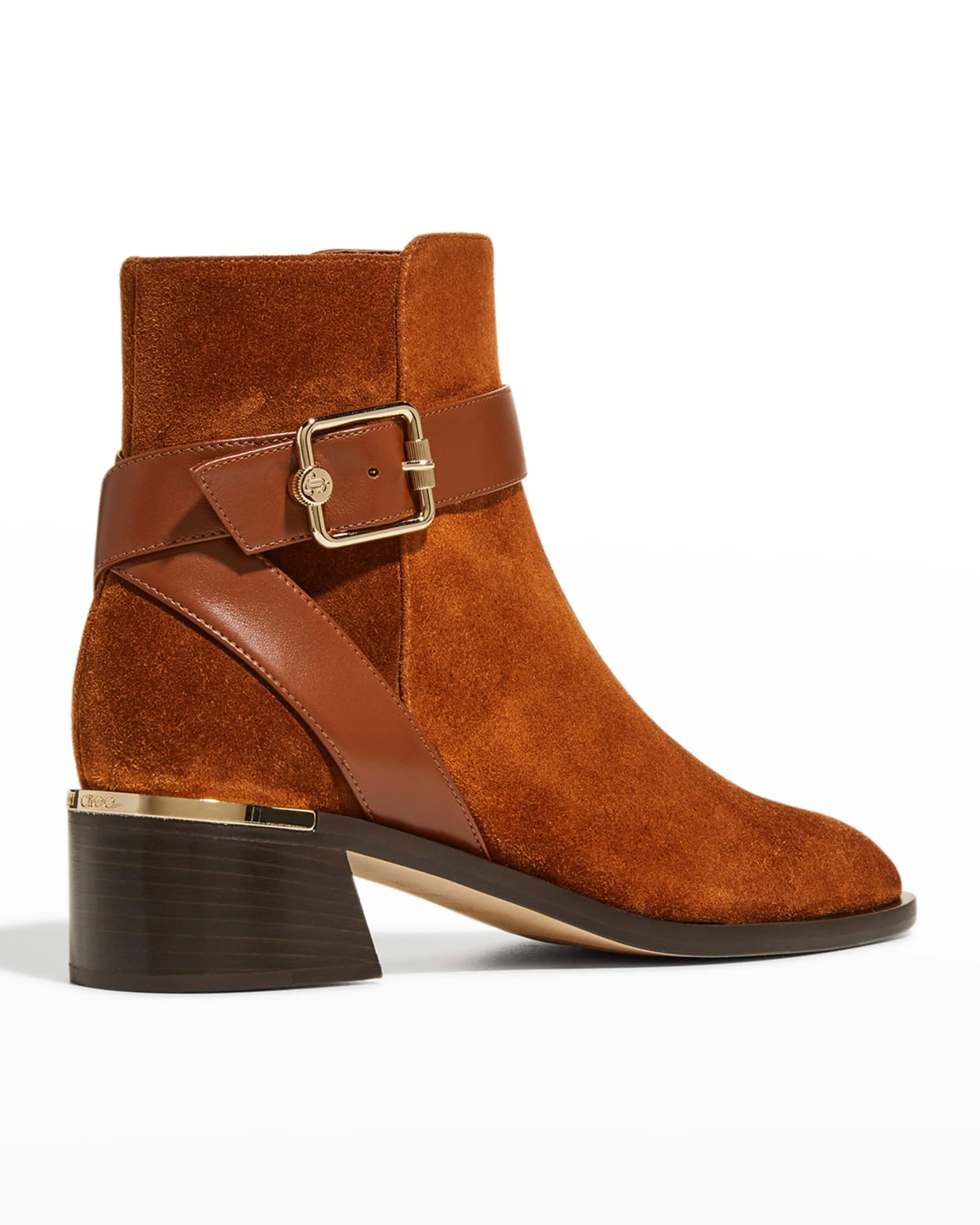 CLARICE45 suede buckle ankle boot