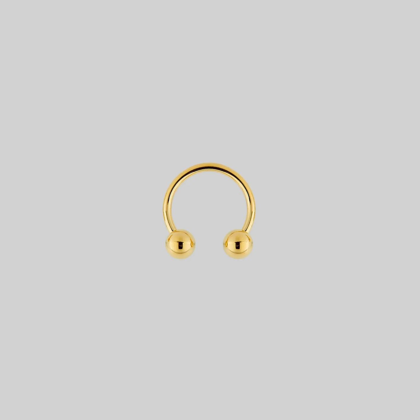 CLEO. Circular Barbell Ring - Gold