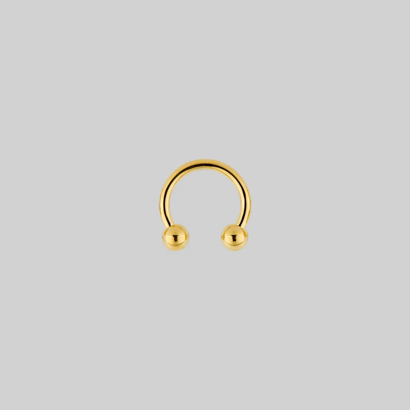 CLEO. Circular Barbell Ring - Gold