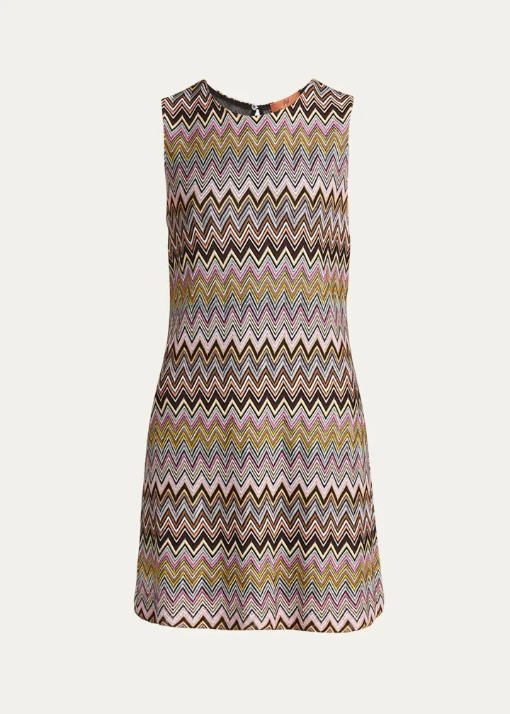 DS24WG0WBR00YE  Sleeveless zig-zag dress