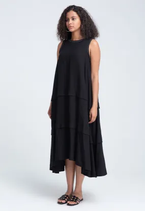 Flap Layered Sleeveless Dress