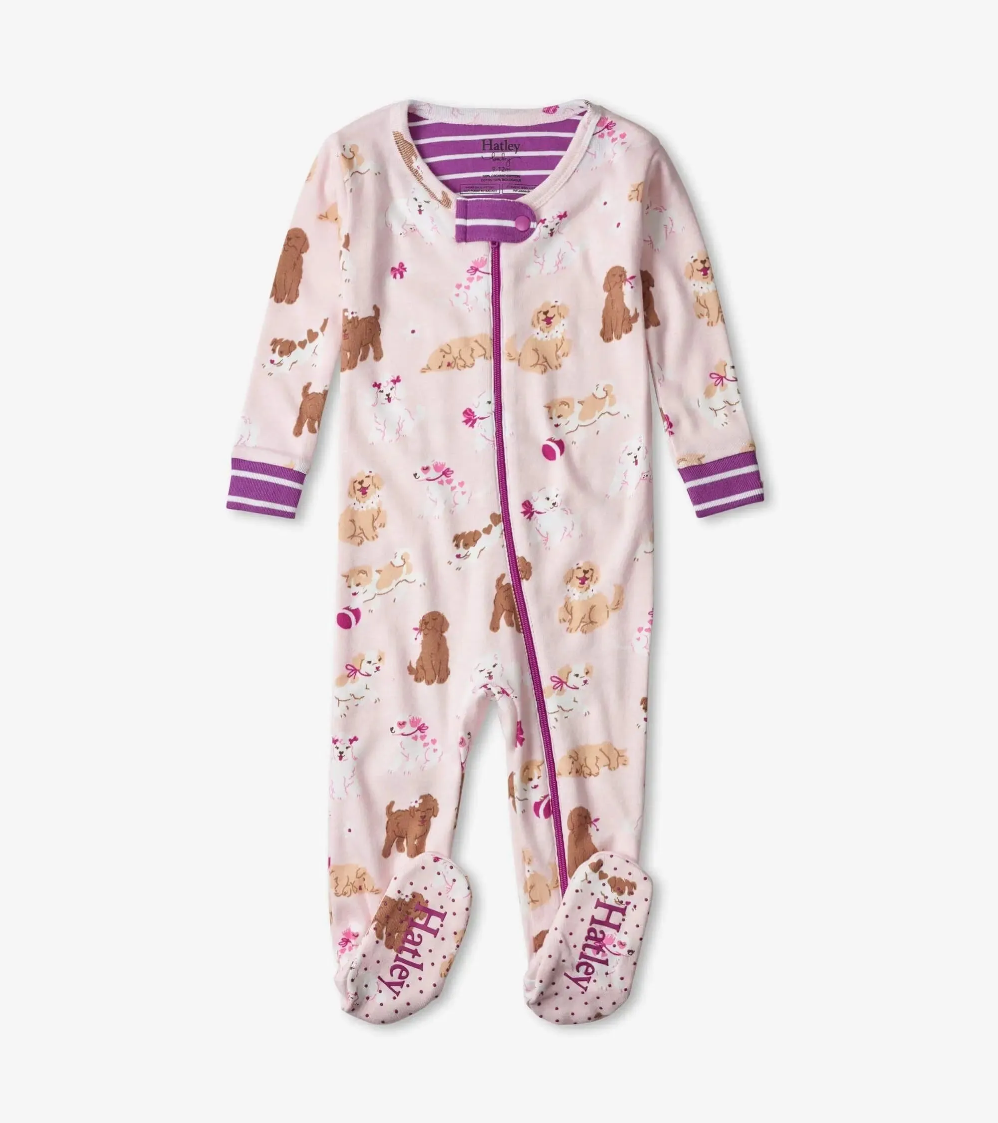 Flower Pups Organic Cotton Footed Coverall | Hatley