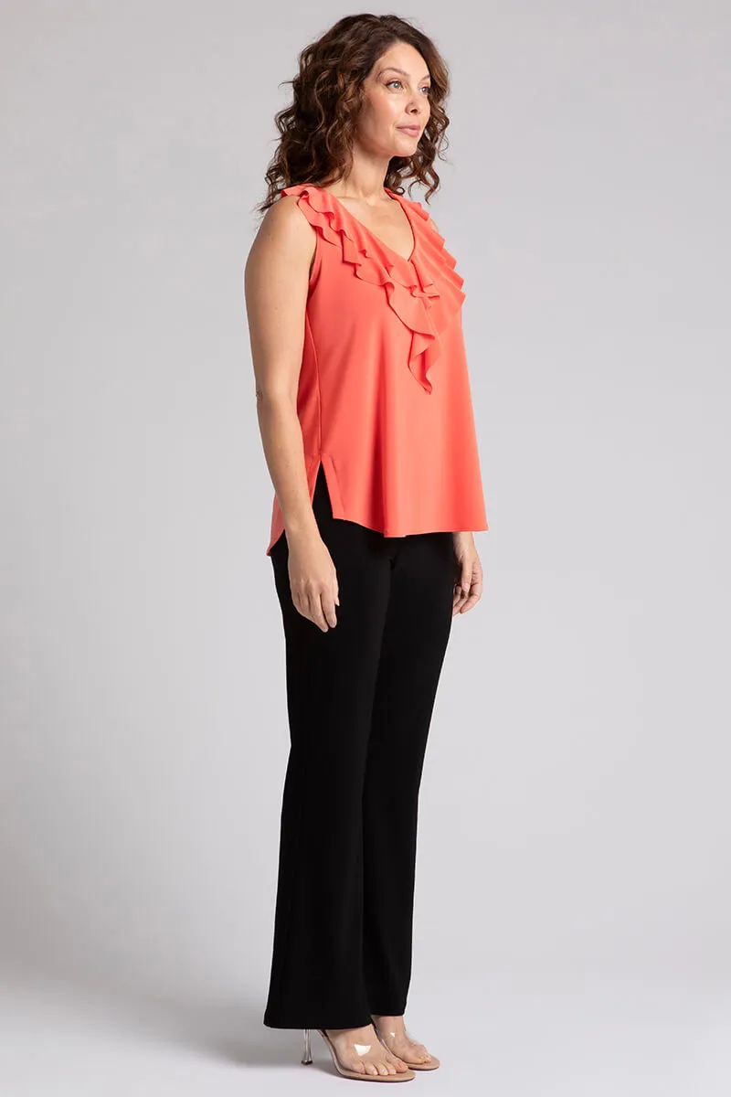 Flutter Sleeveless Top | Coral