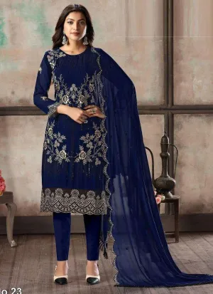 Georgette Hit Original Pakistani Style Festive Party Wear Straight Salwar Kameez