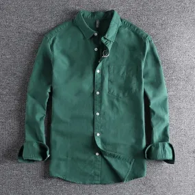 Green Stylish Mens Full Sleeves Shirt