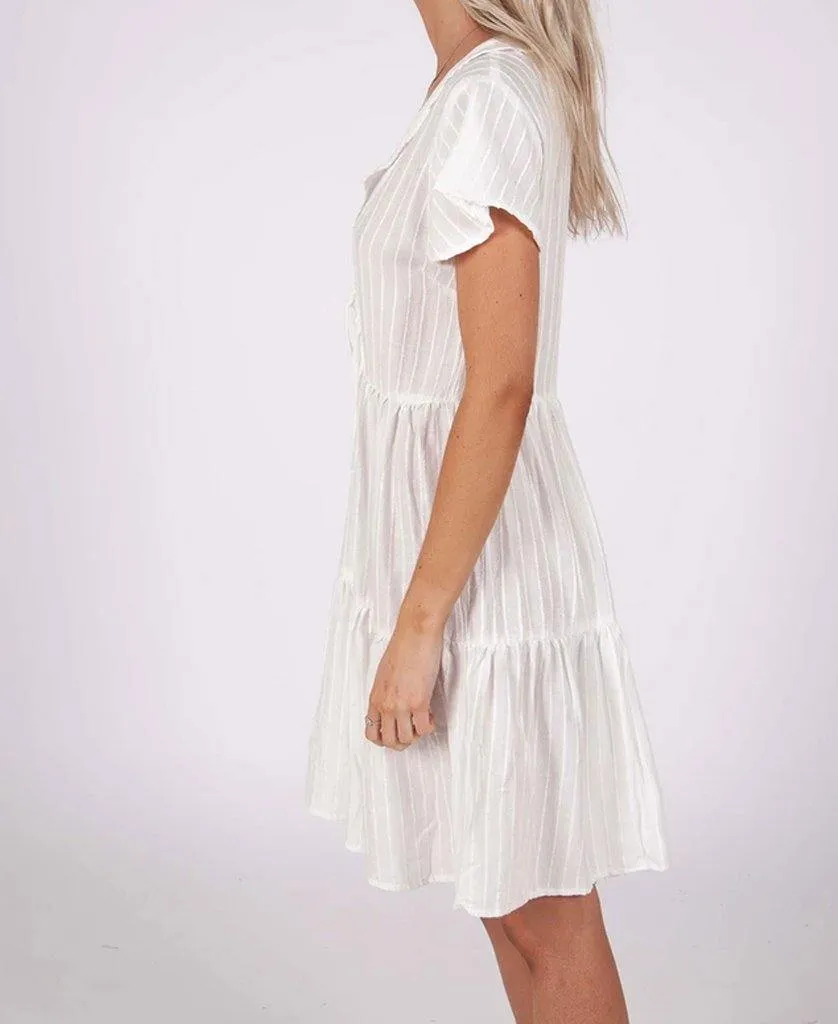 Hannah Dress | Stripe Linen