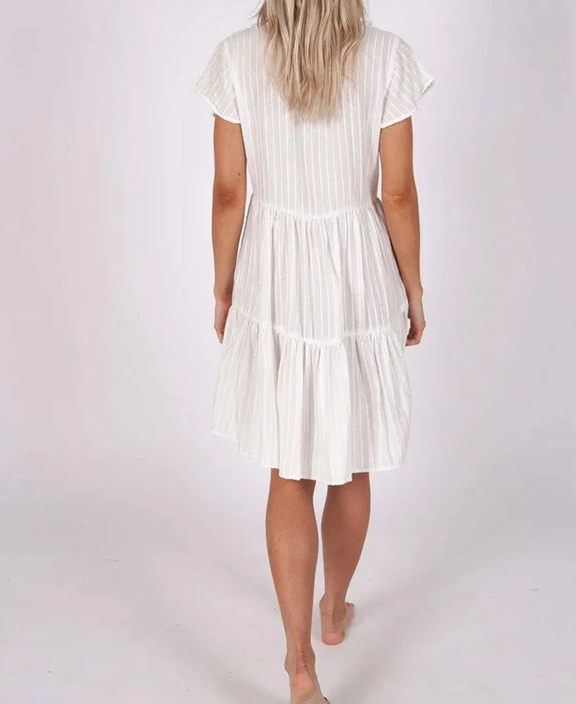 Hannah Dress | Stripe Linen