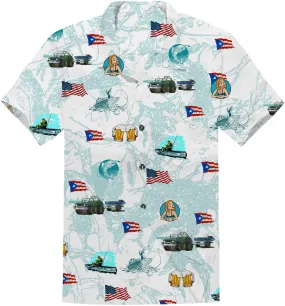 Mens Hawaiian Jeep Shirt | Stylish Tropical Print Outdoor Shirt for Ultimate Comfort and Adventure