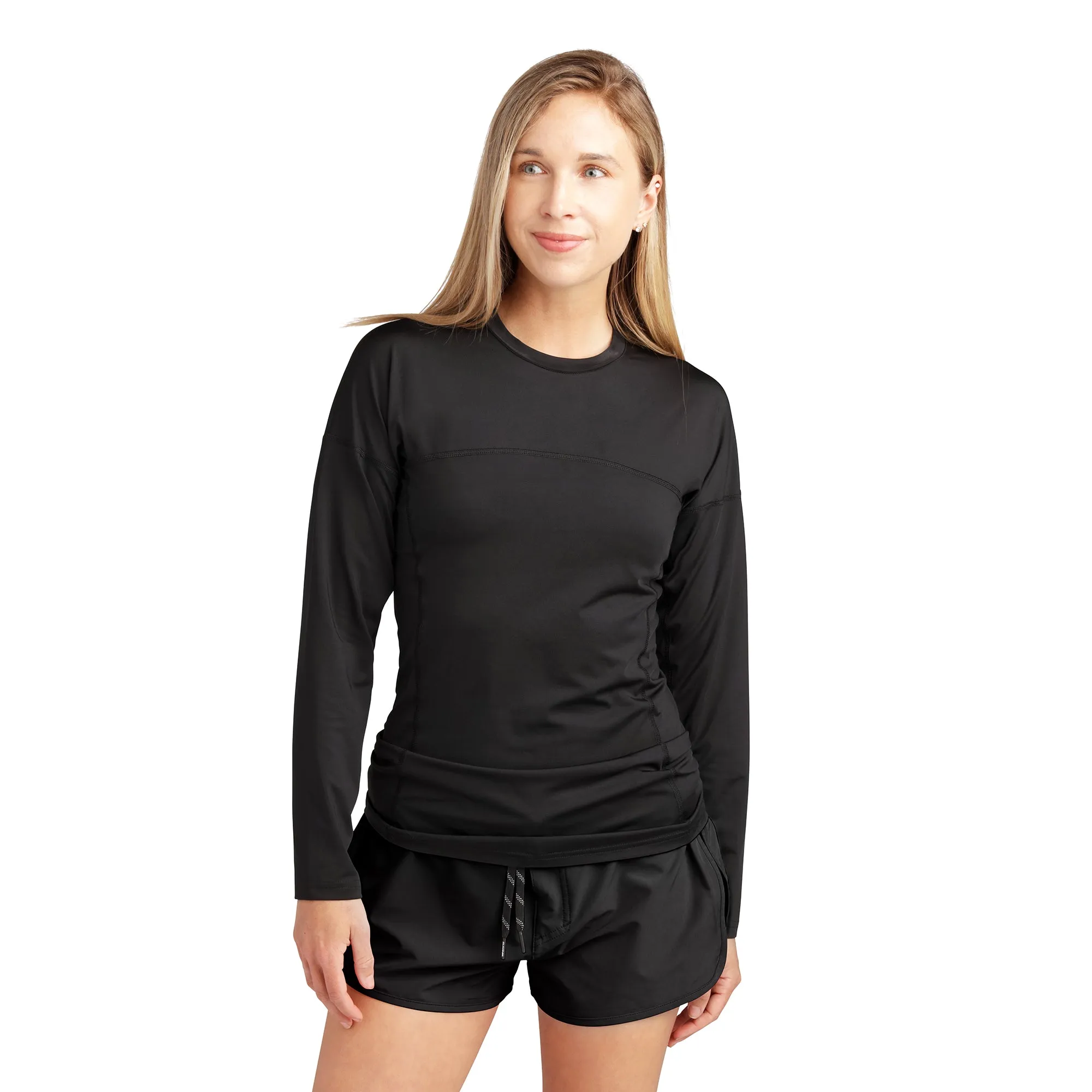 HD Snug Fit Long Sleeve Rashguard Crew - Women's