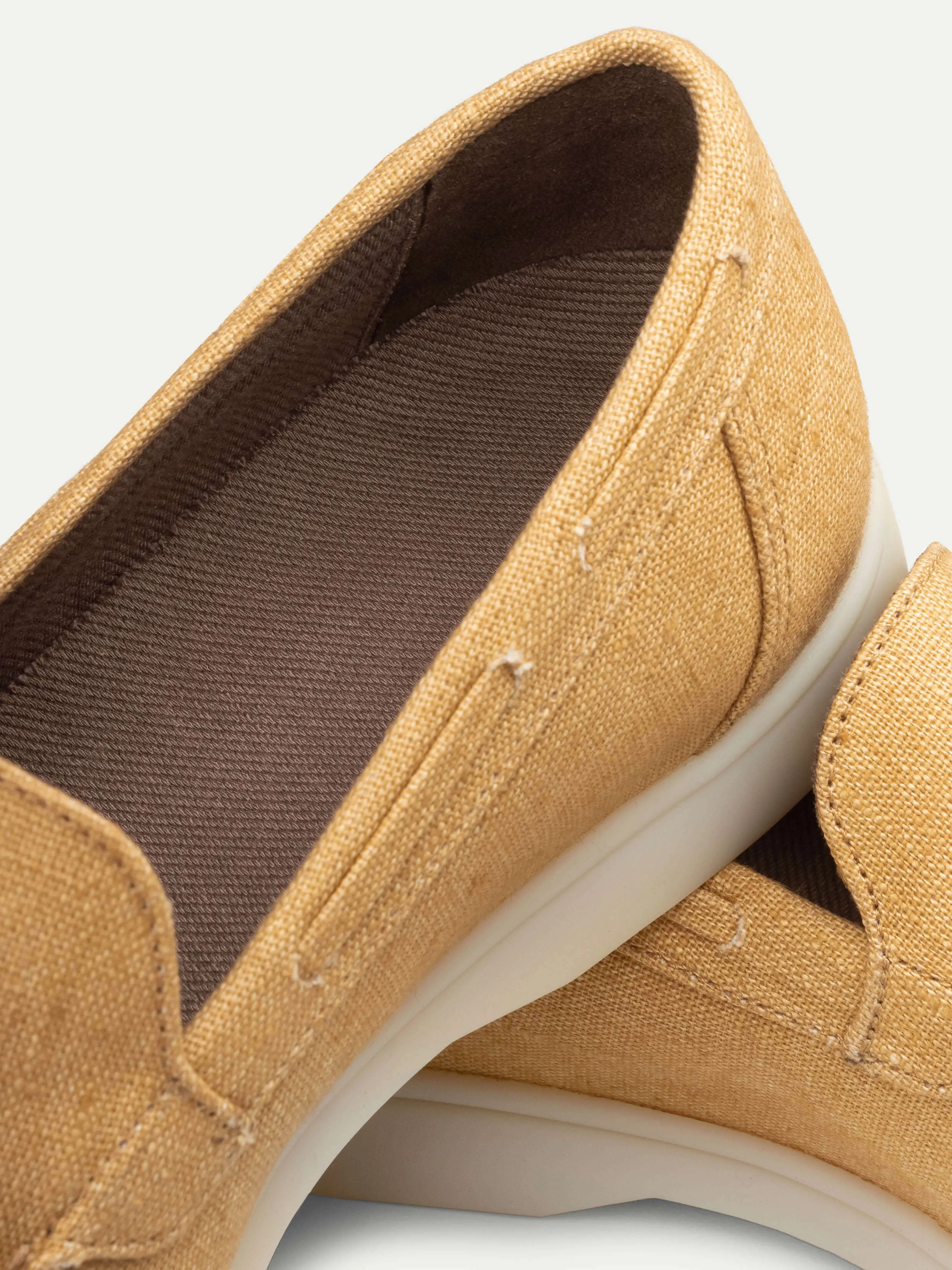 Honey Linen Yacht Loafers