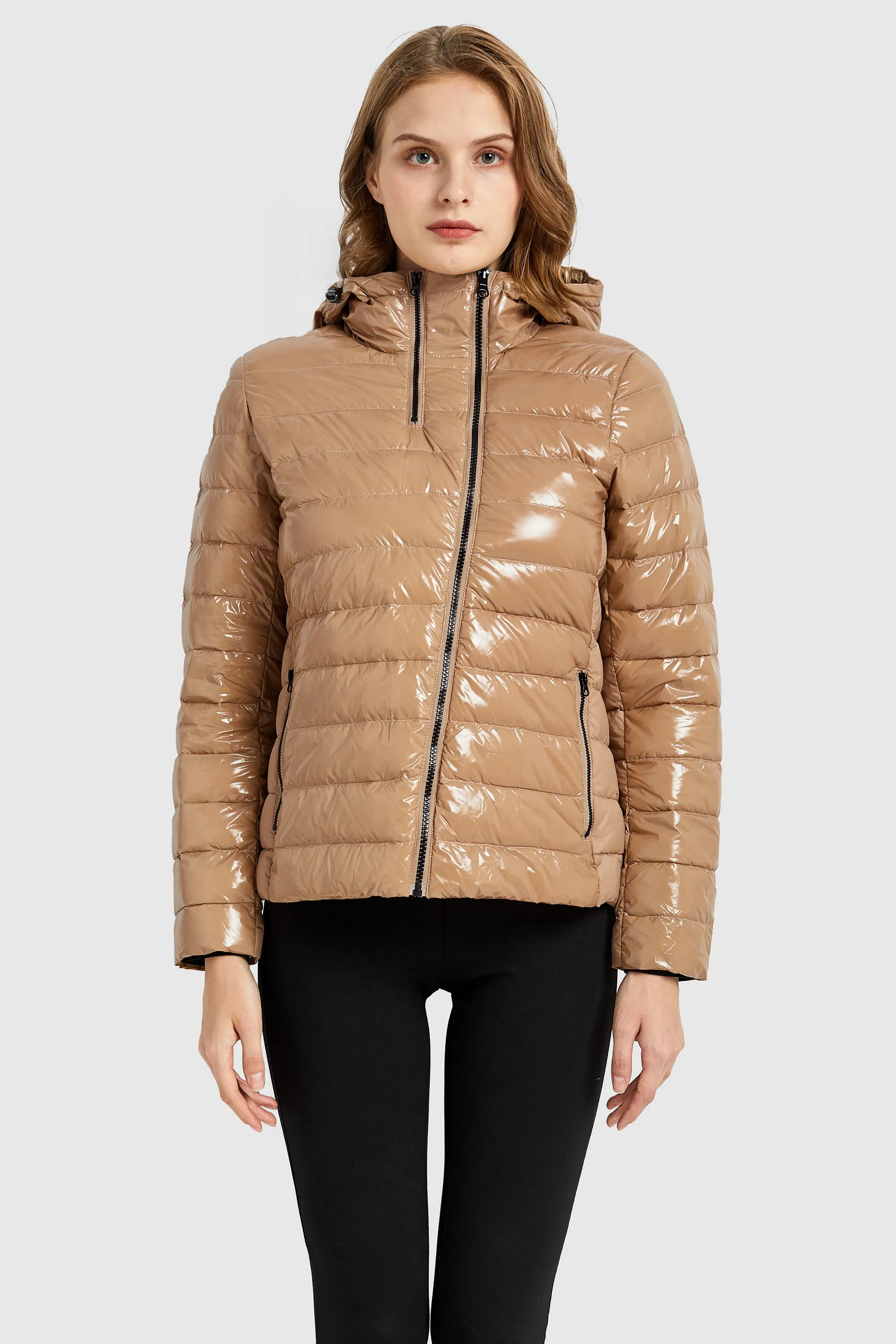 Inclined Zipper Sporty Winter Coat