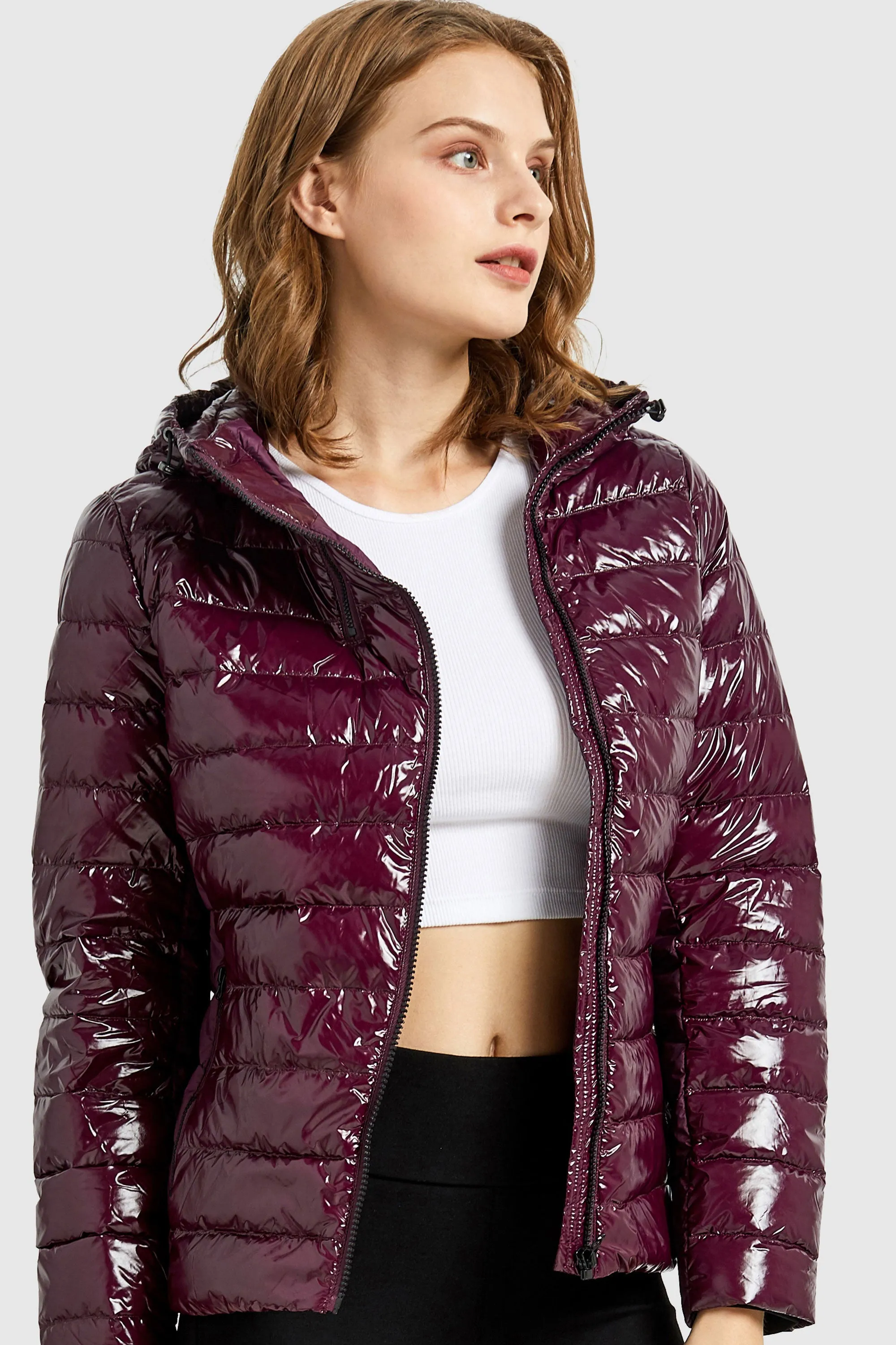 Inclined Zipper Sporty Winter Coat