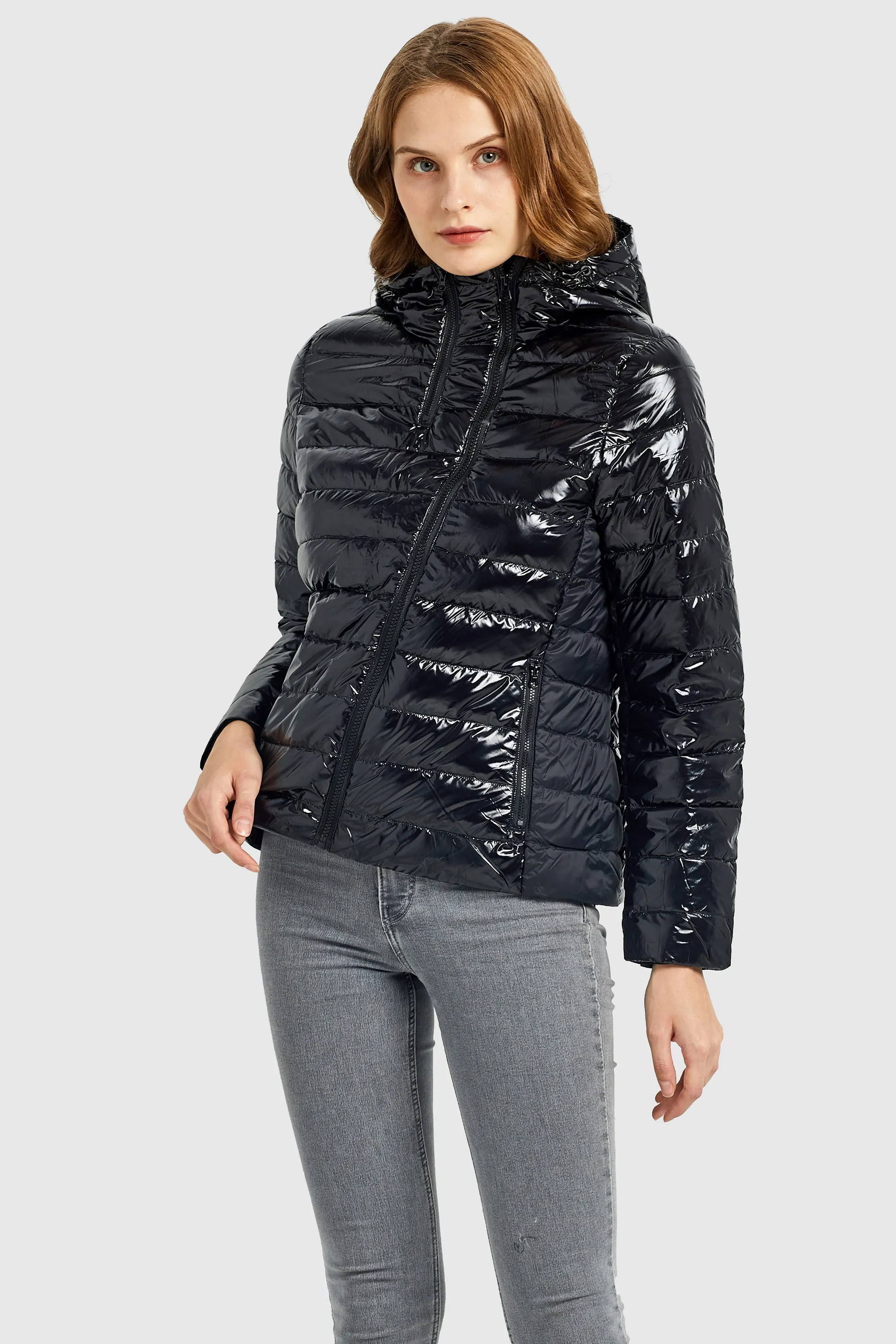 Inclined Zipper Sporty Winter Coat